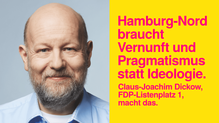 Claus-Joachim Dickow, Spitzenkandidat FDP Hamburg-Nord